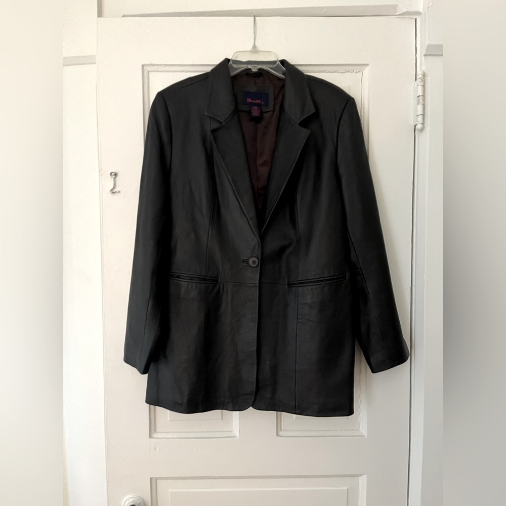 Brown Leather Blazer